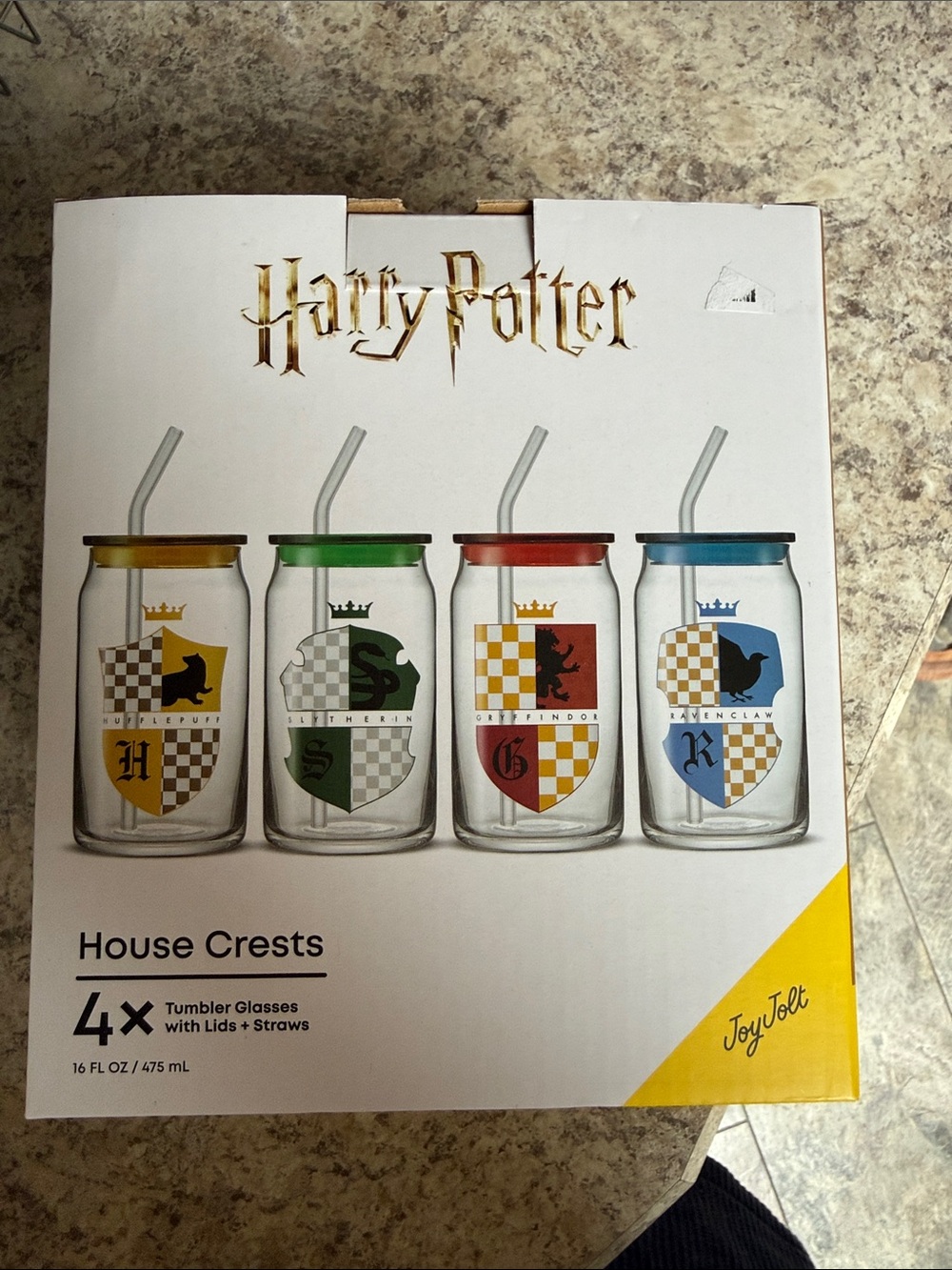 Harry Potter House Crests Tumbler Glasses Set - 4 Pack
